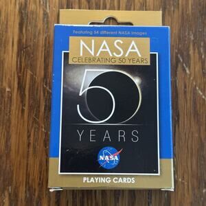 NEW NASA Playing Cards Celebrating 50 Years 54 Images Sealed Italy 2008 Poker 21